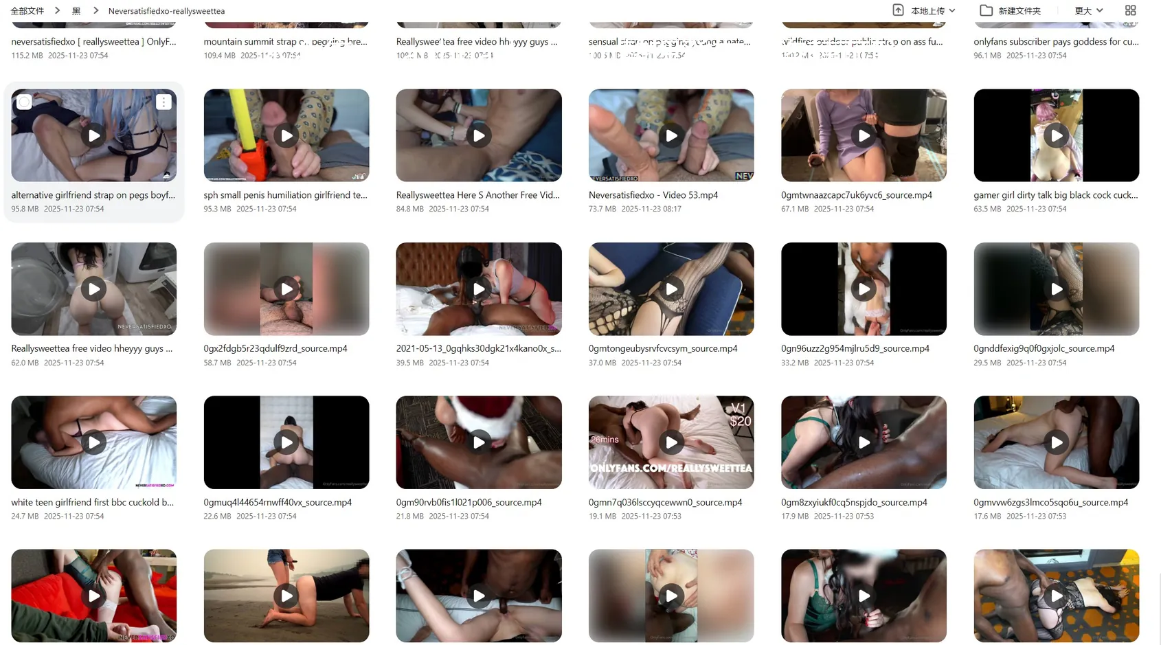 【PK】OF媚黑博主【Neversatisfiedxo/reallysweettea】作品合集【162V 154G】